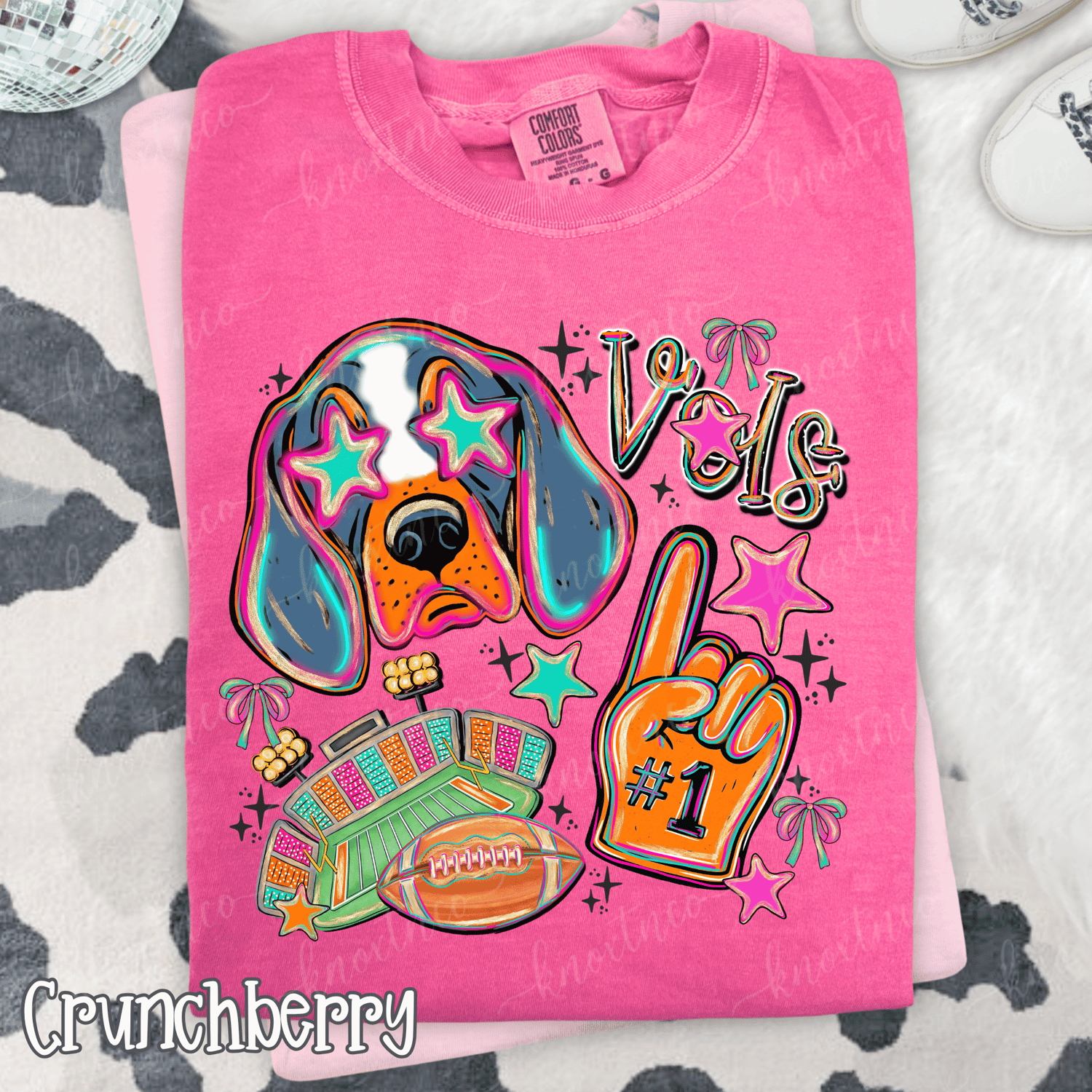 Pink Tennessee Smokey UT Football Tshirt