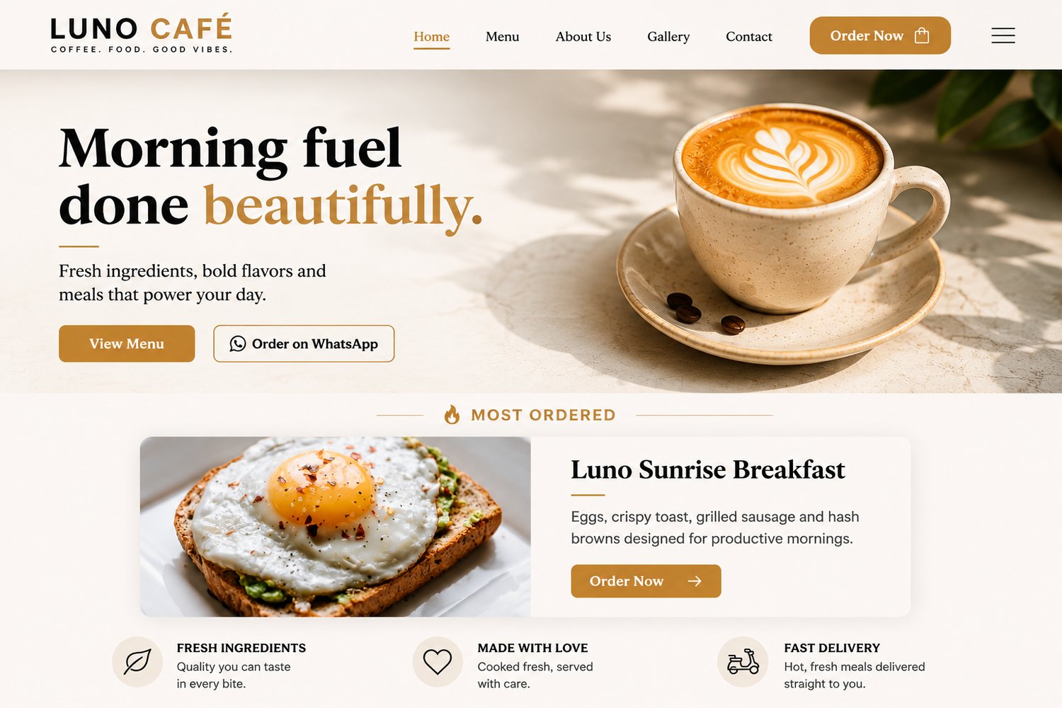 Kaya Kitchen website work