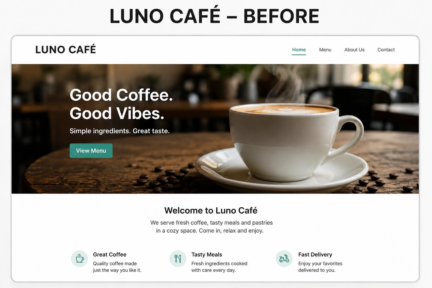 Luno Café website work