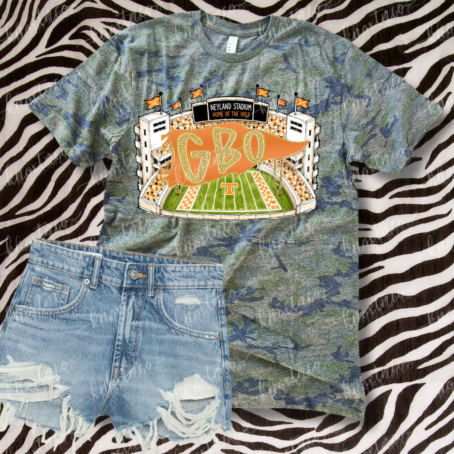Camo UT tshirt Go Big Orange Tennessee Shirt Gift for UT Fan Camouflage