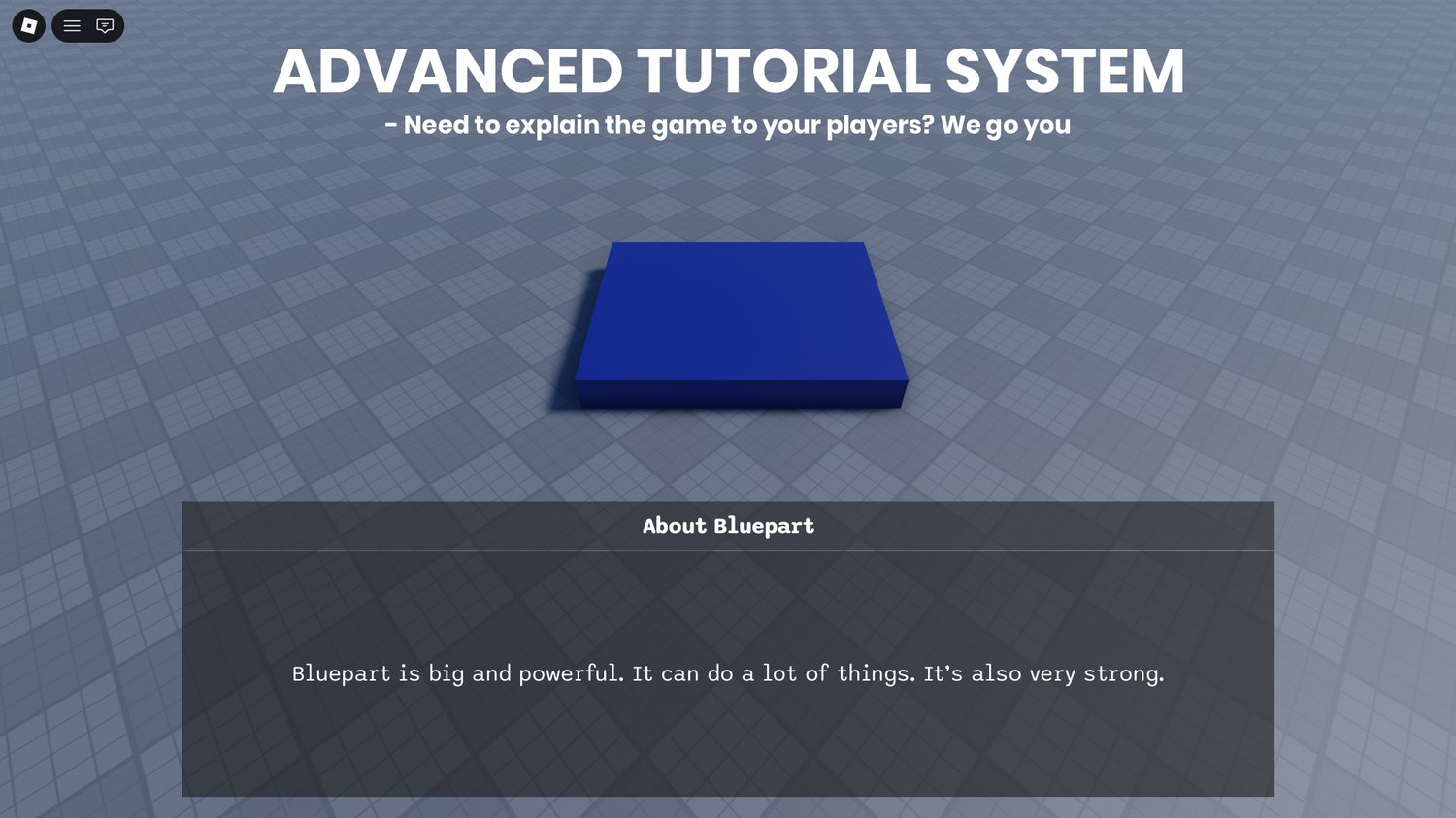 Roblox advanced tutorial system