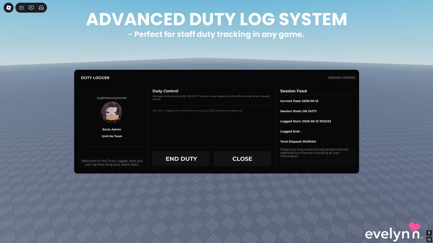 Roblox duty log system