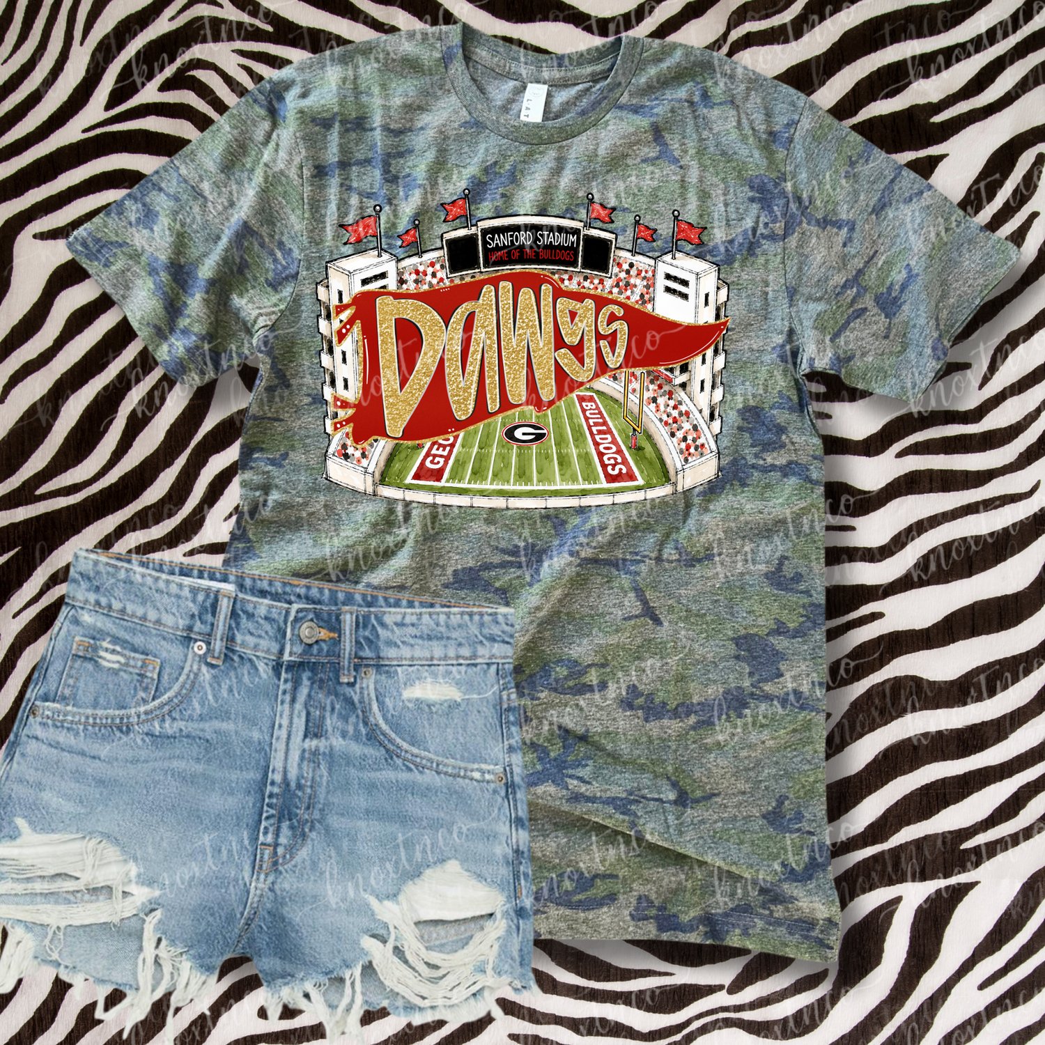 Georgia Bulldogs Camo Shirt Sanford Stadium Fan Gift