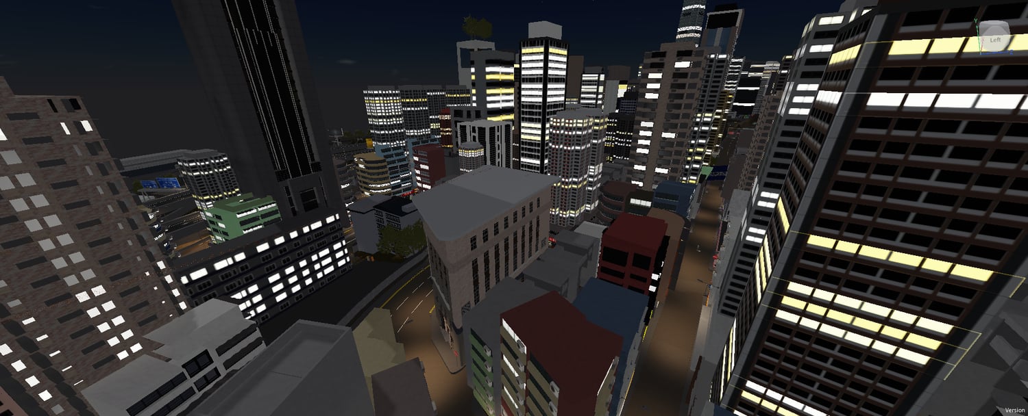 Roblox Japanese urban roads and buildings