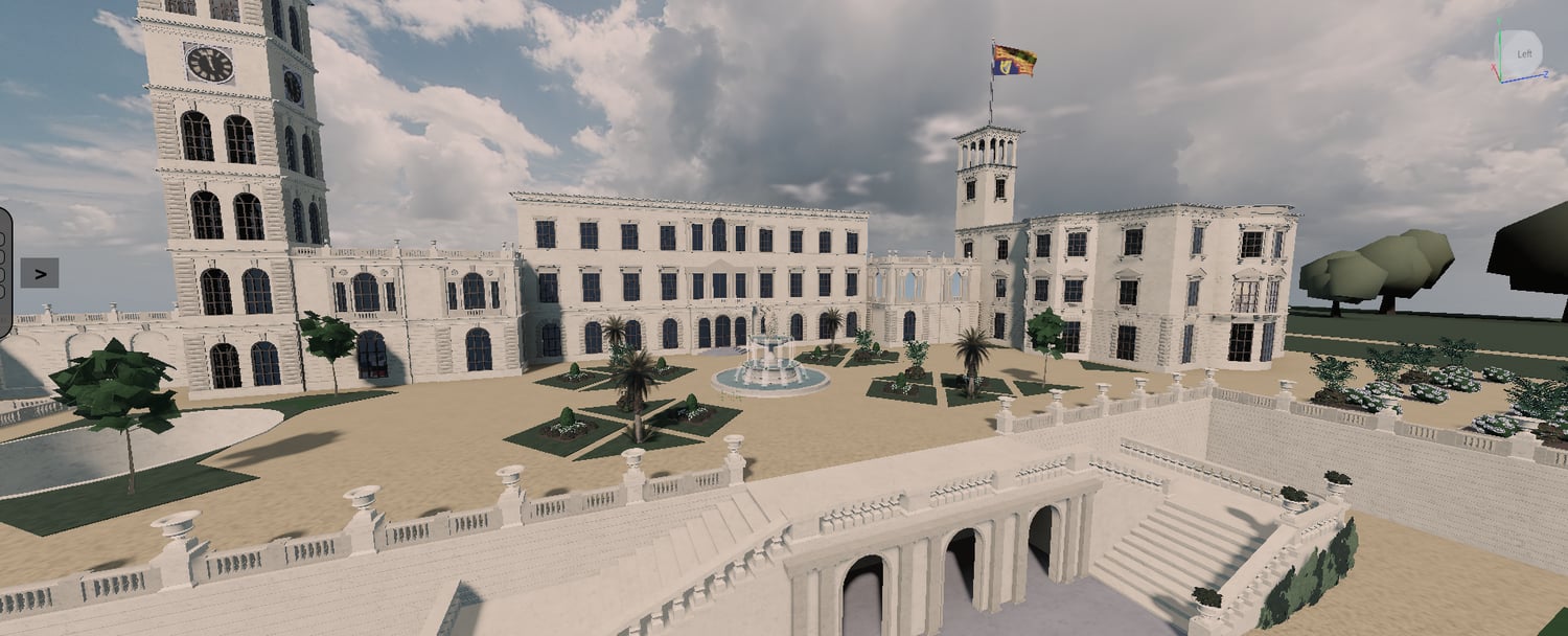 Roblox classical mansion courtyard