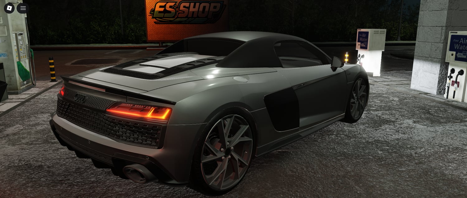 German Sportback R8 V10 Spyder-inspired vehicle