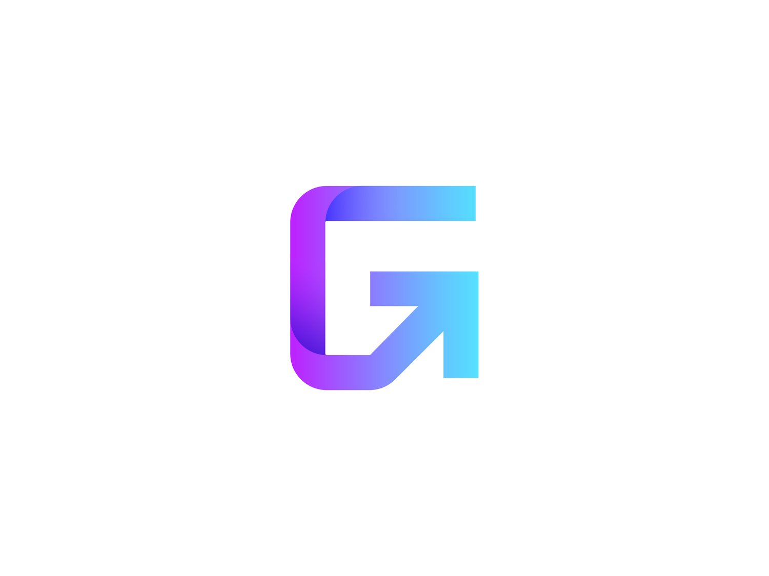 Modern G Letter Arrow Logo Design created for startups, technology companies, finance brands, digital businesses, marketing agencies, and professional services. The clean G lettermark integrates an arrow symbol to represent growth, direction, progress, an