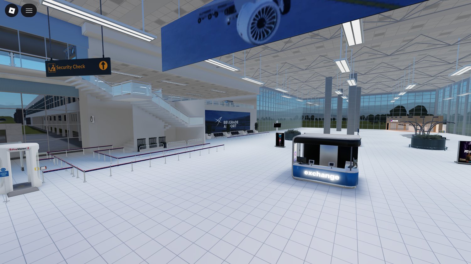 Belgrade airport Roblox environment