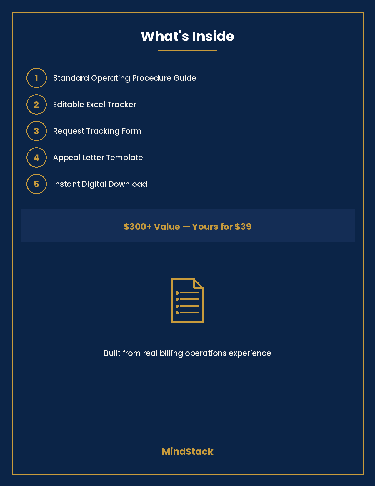 Prior Authorization Management Toolkit with SOP, Excel PA Tracker, Request Form and Appeal Template for healthcare billing teams