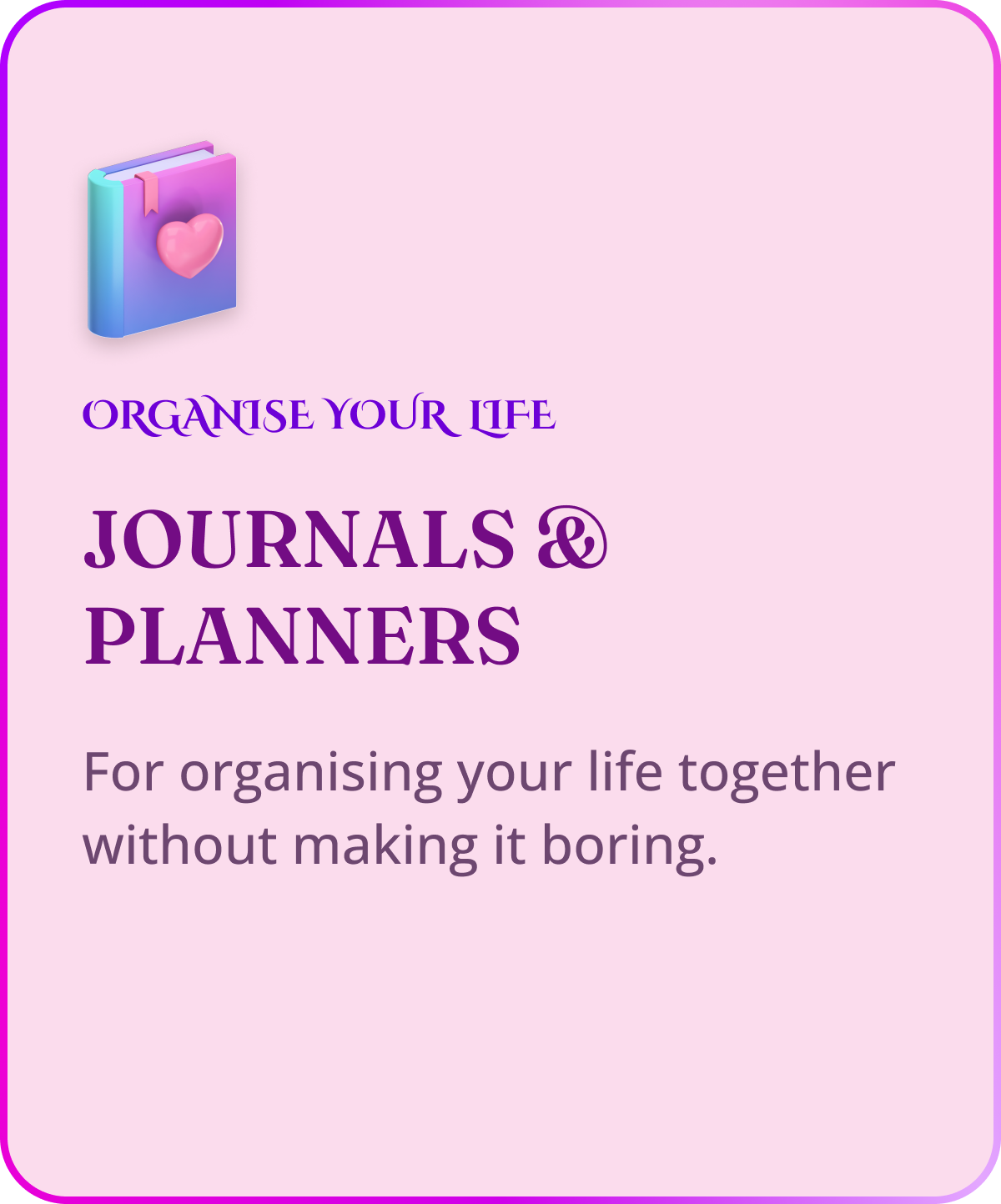 Journal and Planner