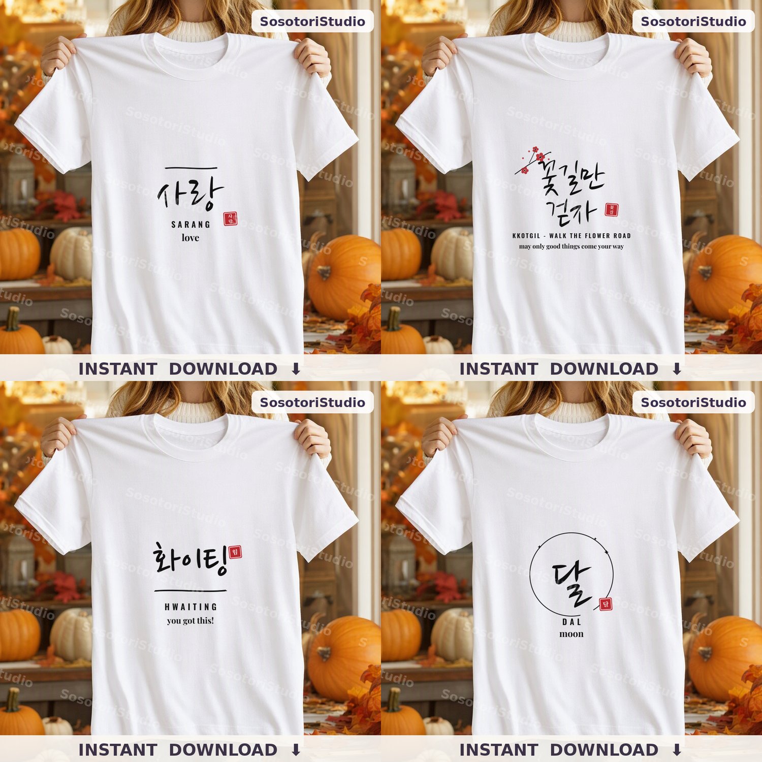 P3: Calligraphy on a white shirt mockup