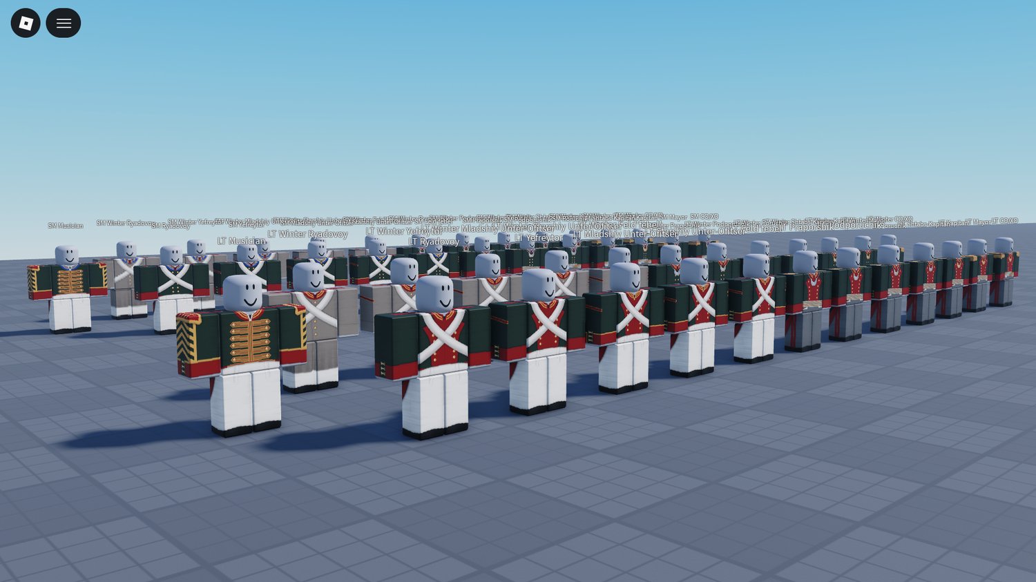 Roblox military uniforms with rank variations