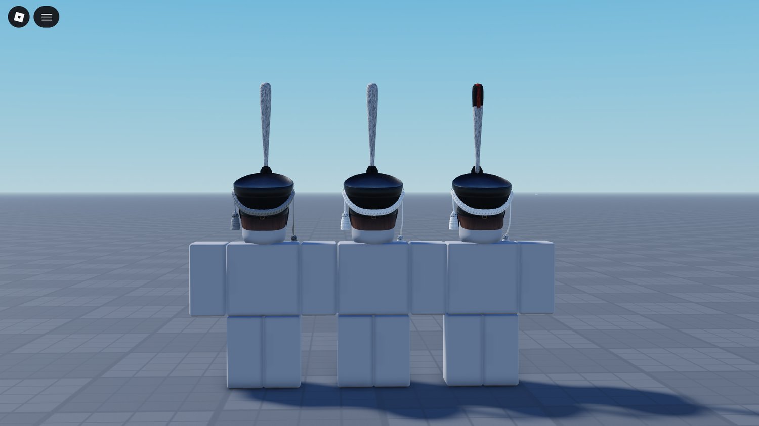 Roblox detailed Hussar hat with plume