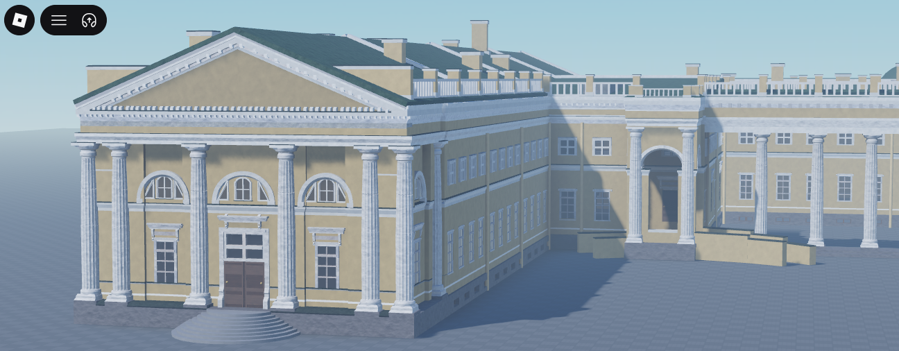 Roblox Russian palace with classical columns