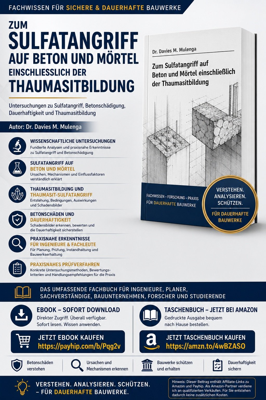 Bild Zum Sulfatangriff auf Beton und Mörtel einschließlich der Thaumasitbildung: Untersuchungen zu Sulfatangriff, Betonschädigung, Dauerhaftigkeit und Thaumasitbildung, Prüfverfahren