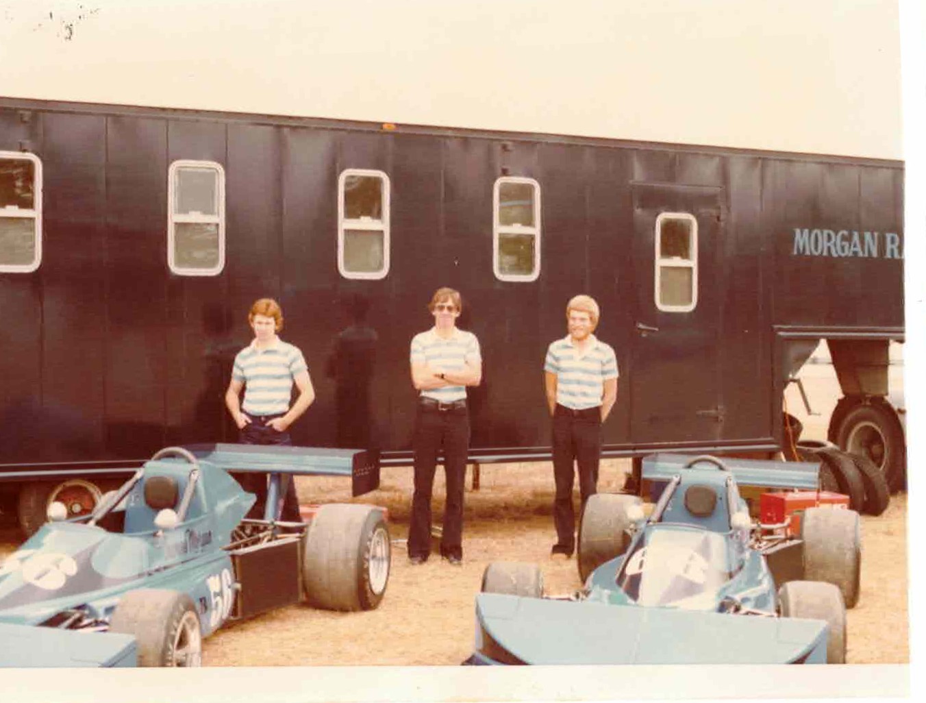 G. Scott (center) leading Morgan Racing Team (c. 1977)