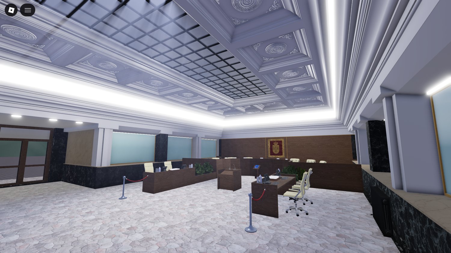 Roblox Serbian Constitutional Court courtroom