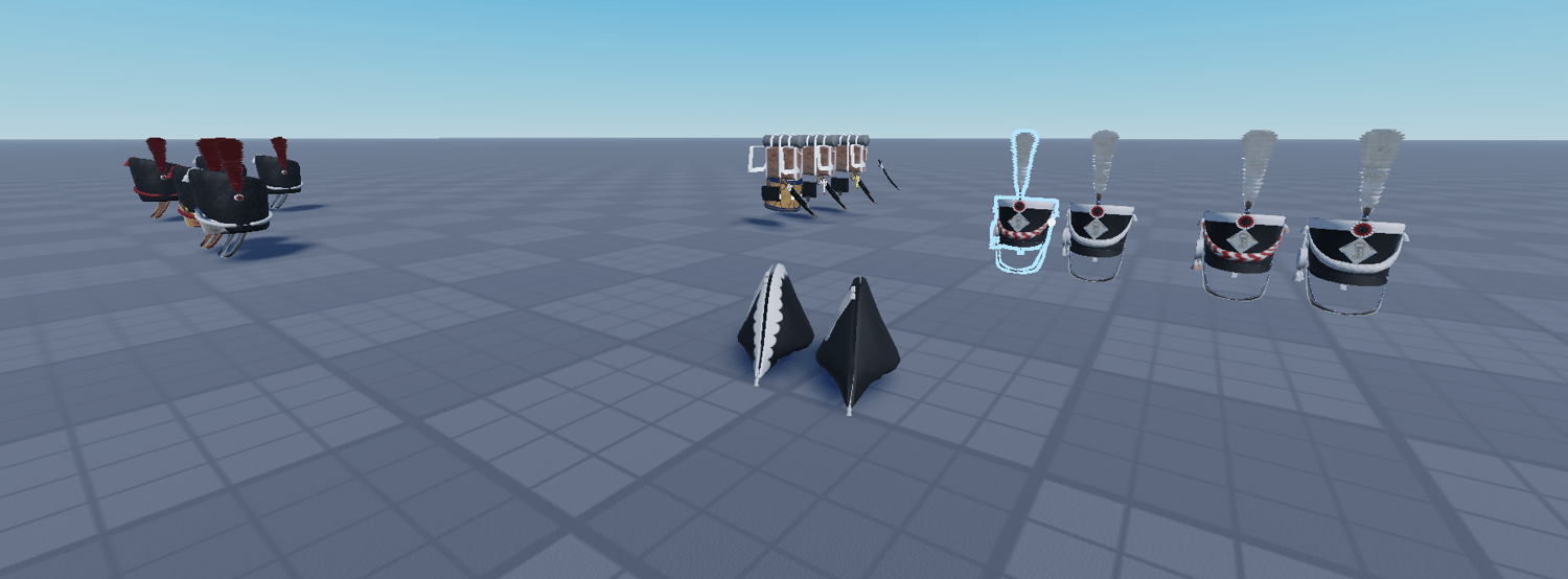 Napoleonic Italian backpacks swords and equipment