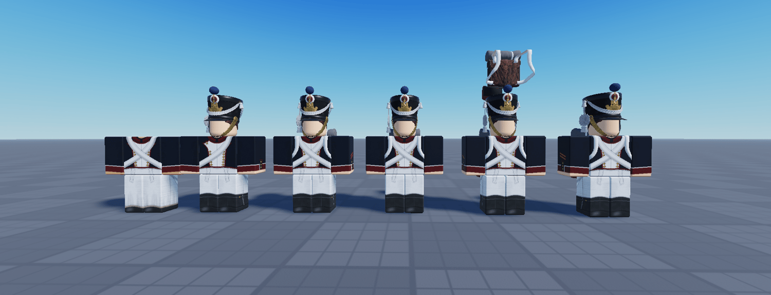 Roblox 1812 French military uniform variations