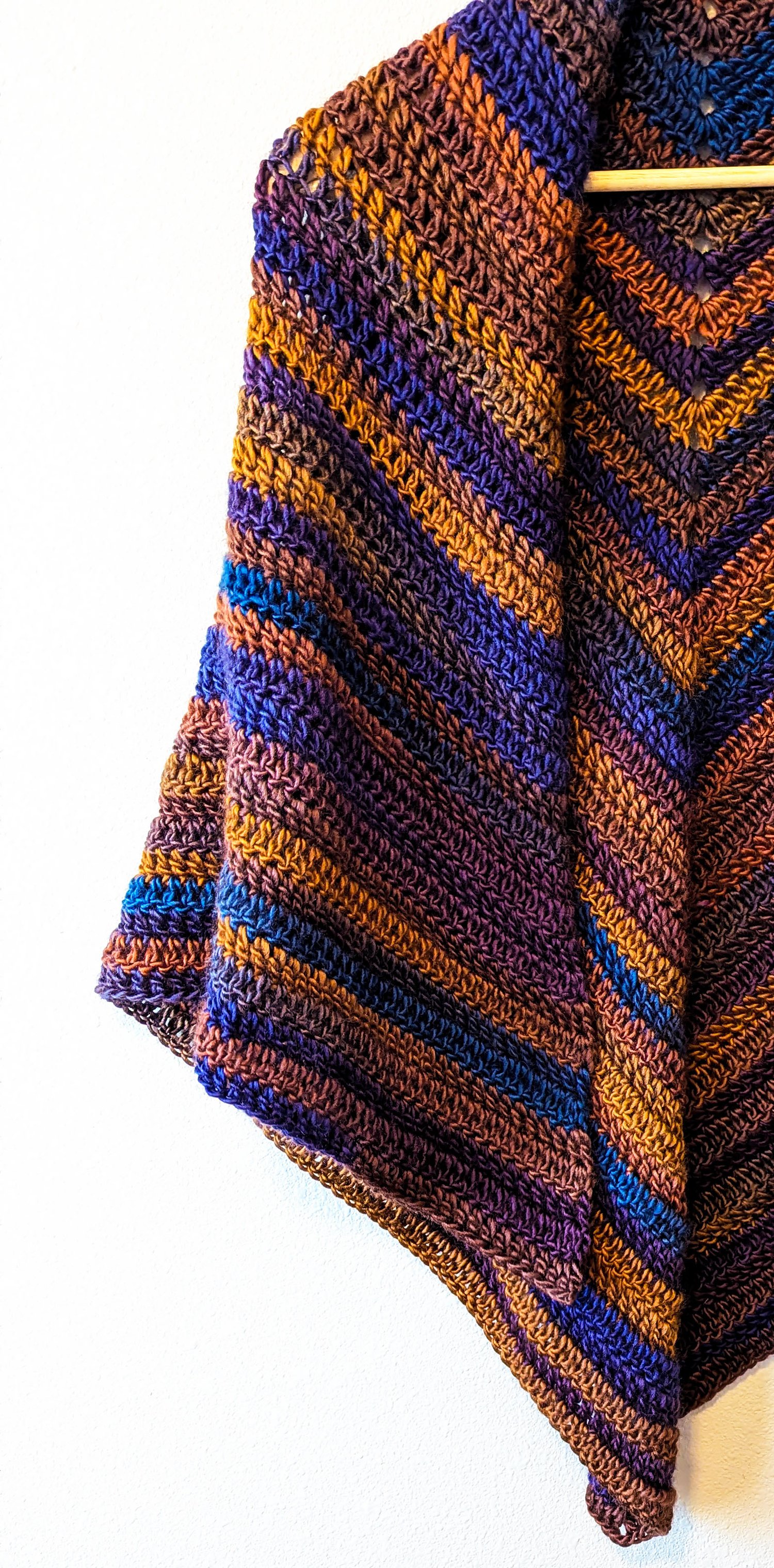 Sunset Peaks Triangle Shawl Crochet Pattern
