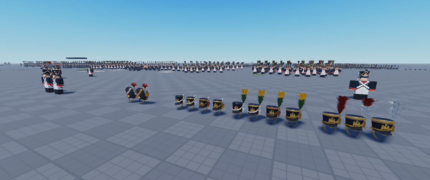 Roblox French regiment uniforms with detailed equipment