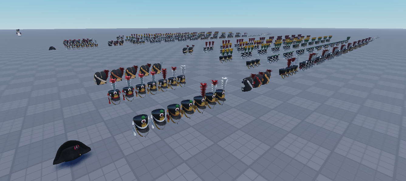 Roblox Napoleonic French Army asset bundle with large regiment collection