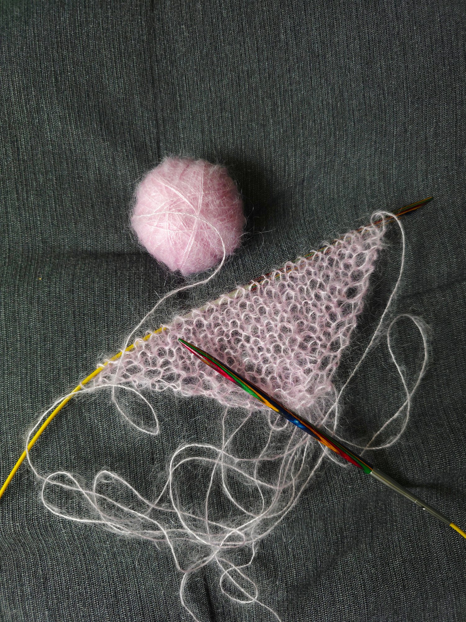 The Wanderer's Triangle Scarf, beginner-friendly knitting pattern