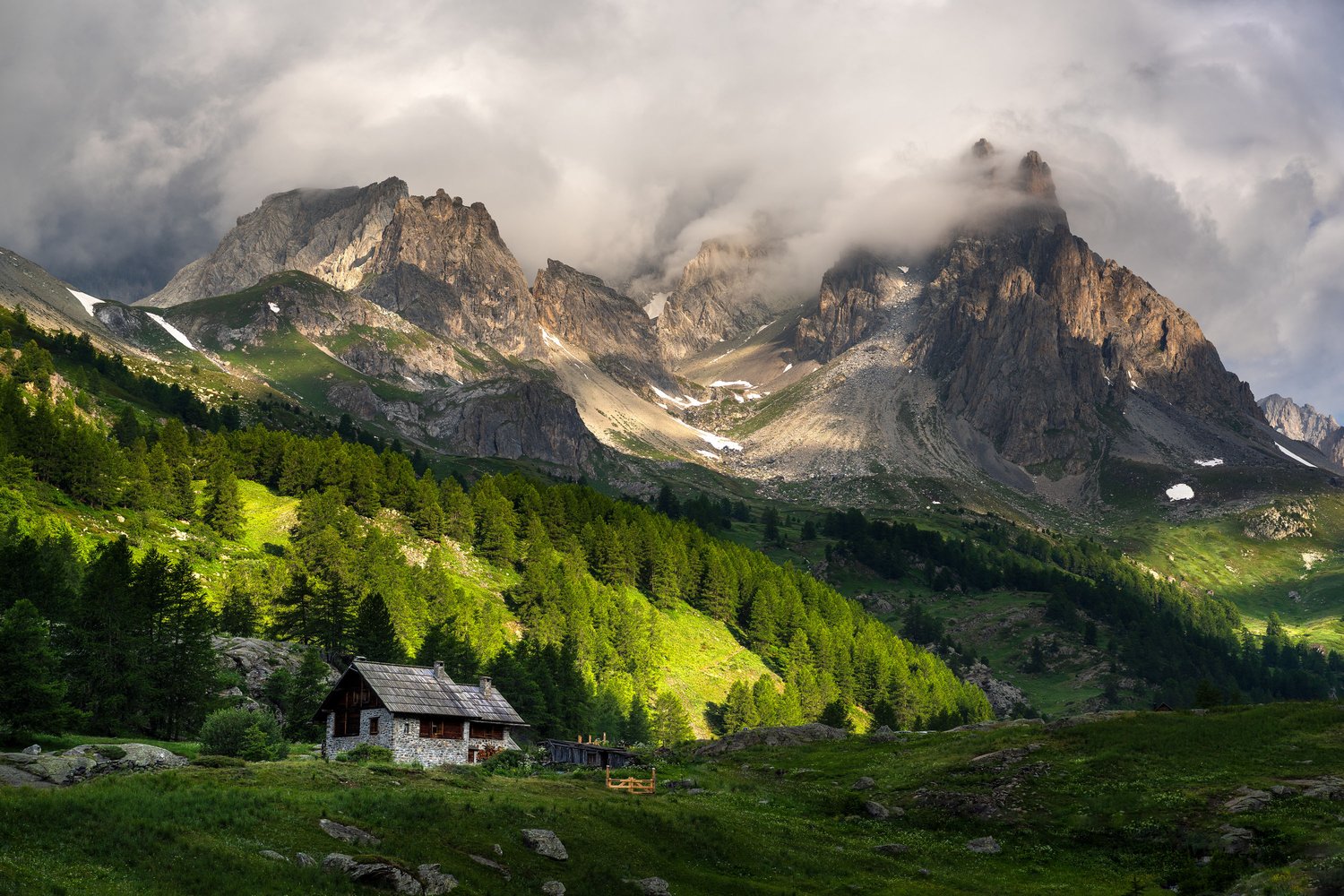 France Landscape Photography Val Claree Vallée de la moody mountains 9 hut painting