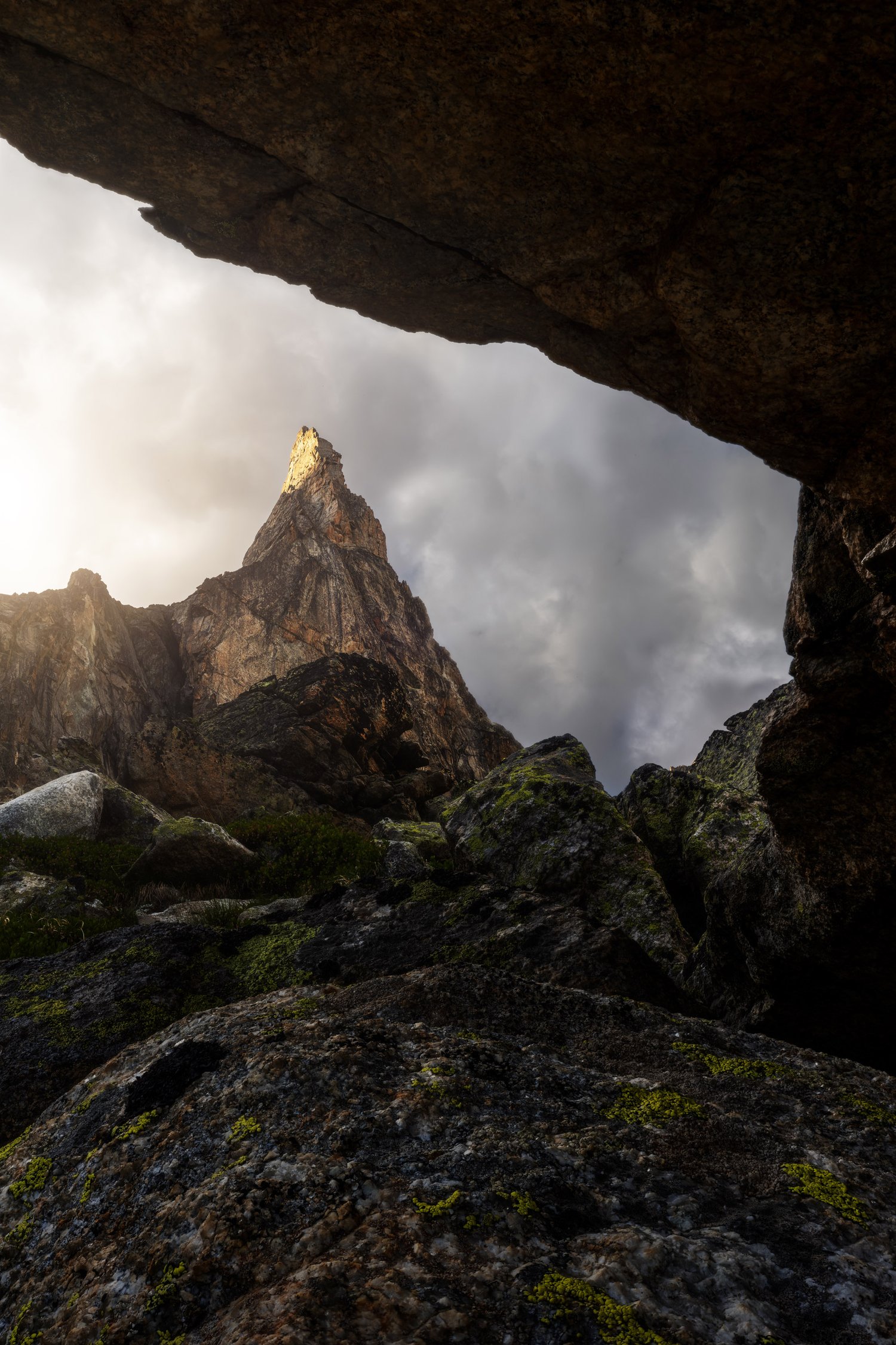 France Landscape Photography Dibona Aiguille French Alps spire mountain epic dramatic 4 cave moody FS_1