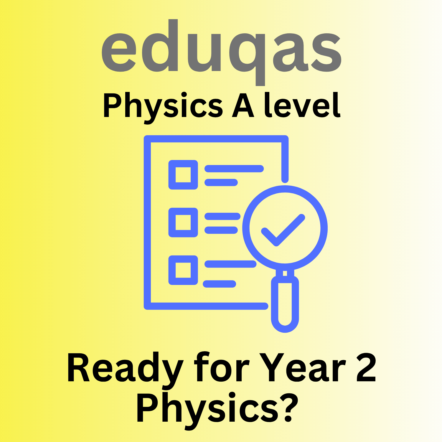 Are you ready for year 2 Physics? Diagnostic quiz review of year 1 topics