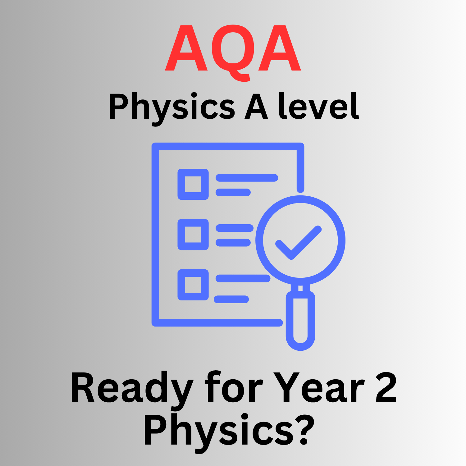 Physics A level diagnostic quizzes - check you understand all year 1 physics topics