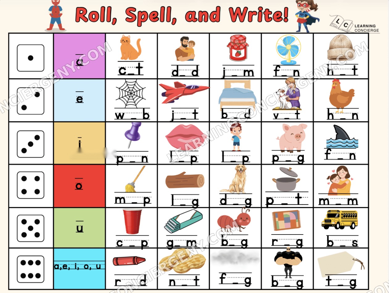 Missing Vowel in CVC Words