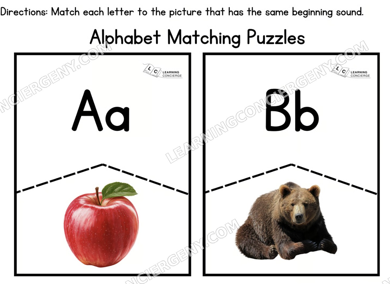 Beginning Sounds Letter Picture Matching
