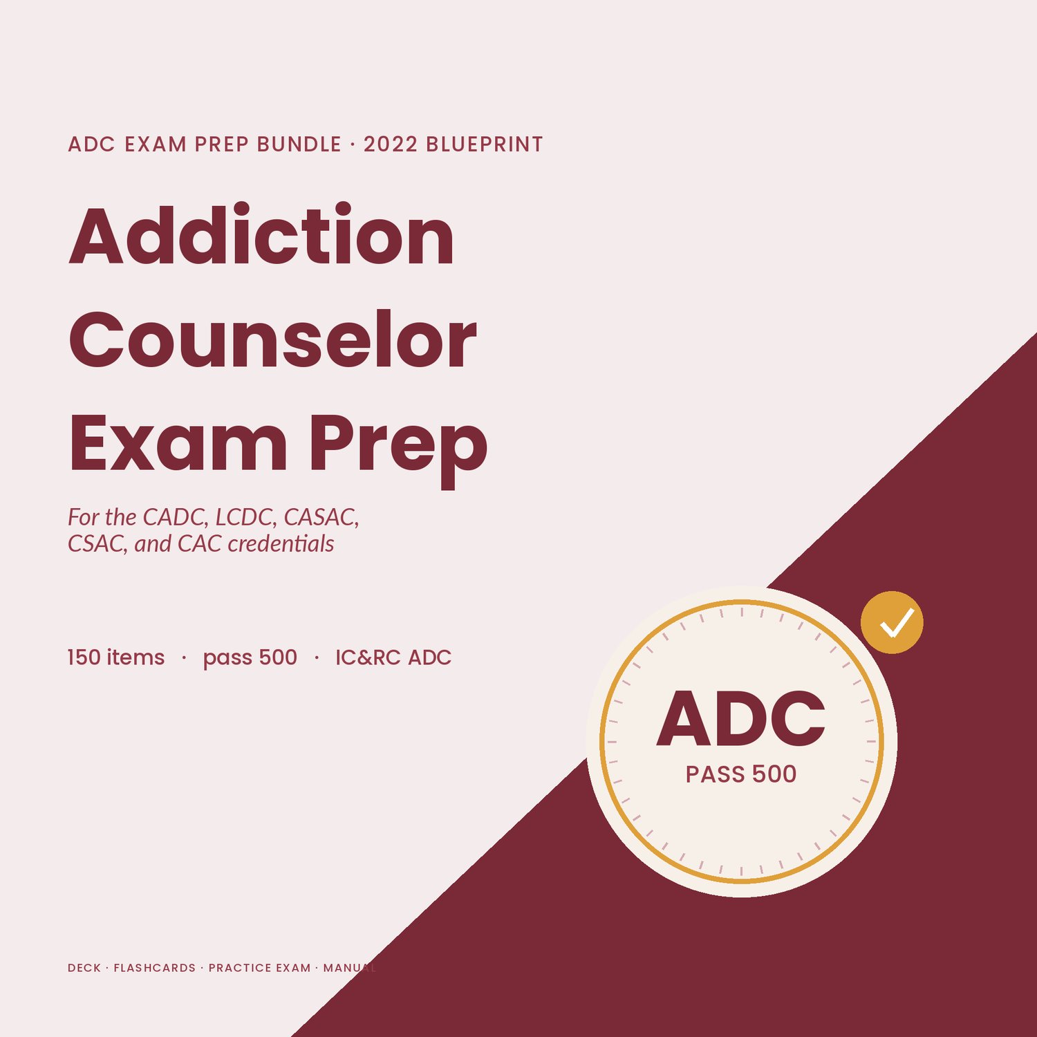 Cover of ADC Exam Prep Bundle 2026, Addiction Counselor Practice Questions