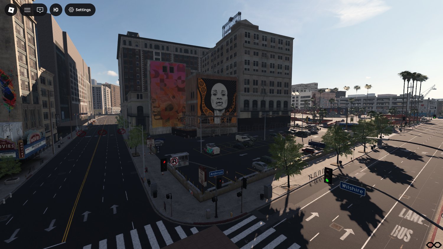 Large urban Roblox map designed for driving games