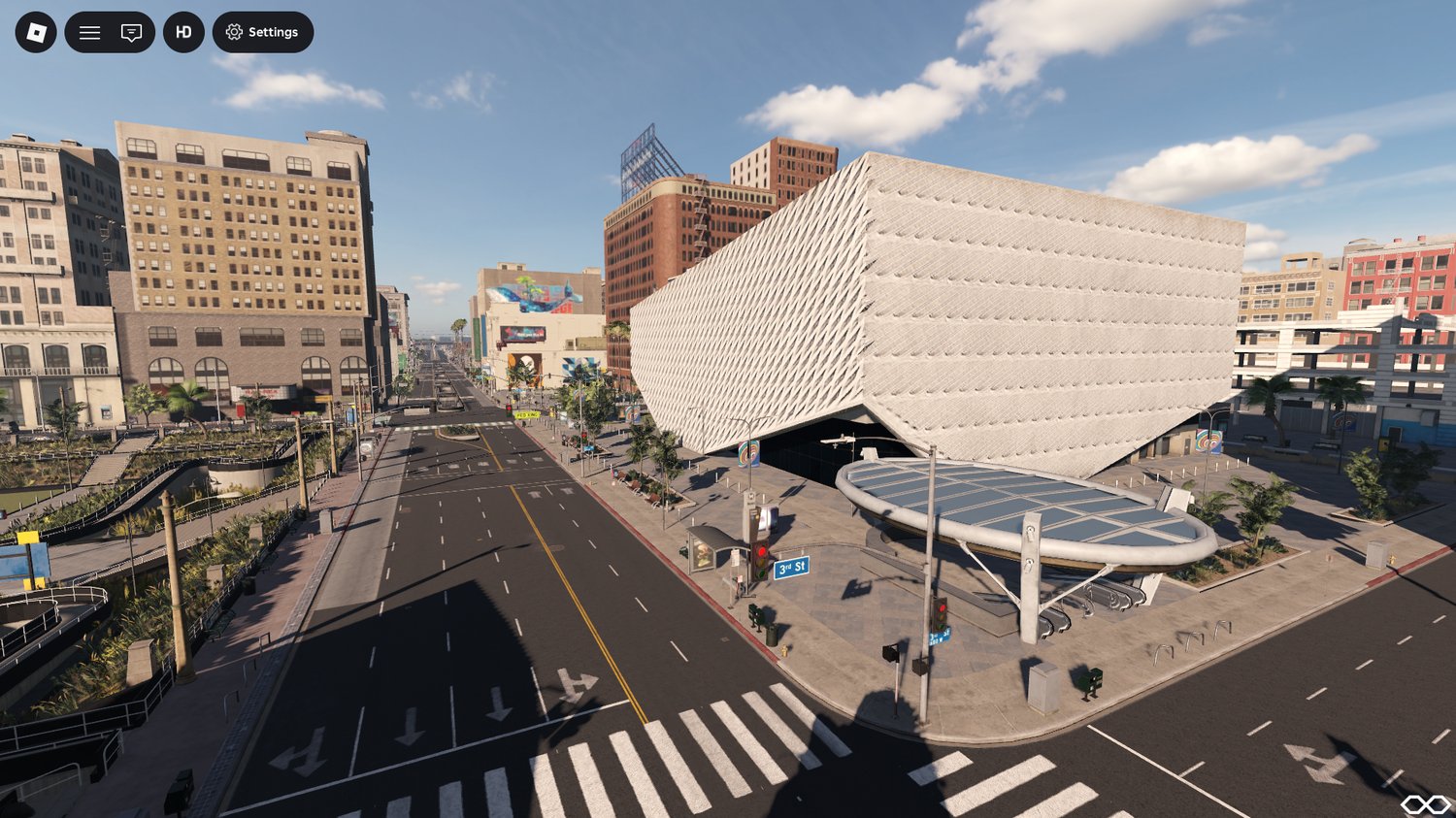 Realistic Roblox city environment for driving and racing