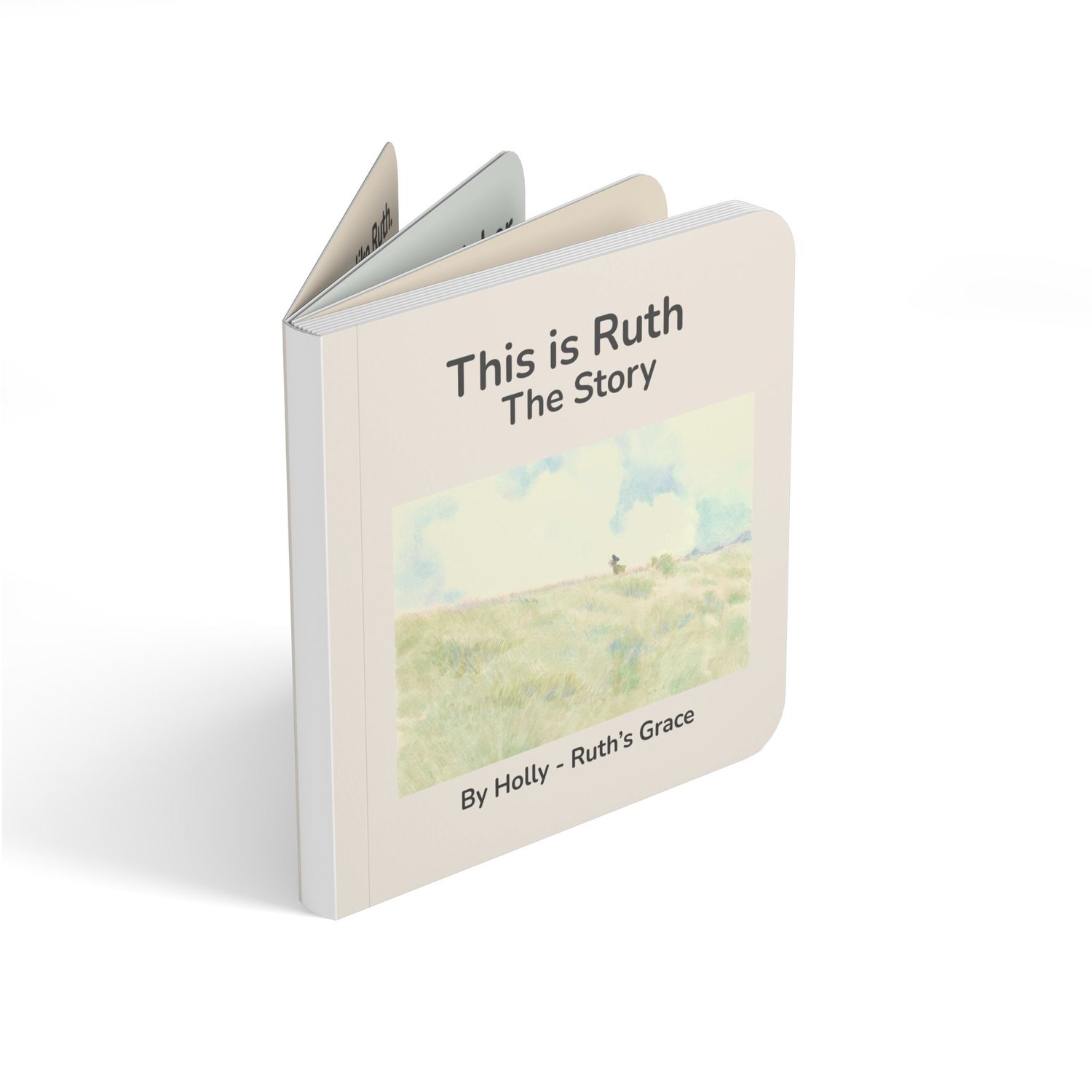 Side view showing the thick, durable board book pages of “This Is Ruth.”