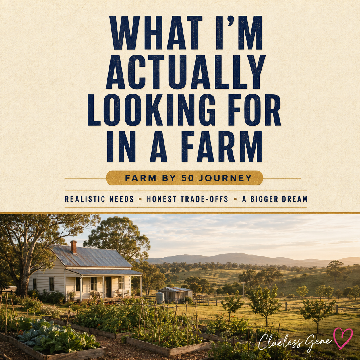 Cover image for What I’m Actually Looking for in a Farm with rural property and land