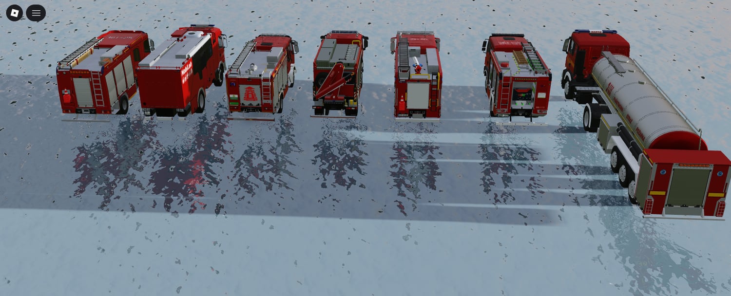 Fire department truck models for Roblox Studio