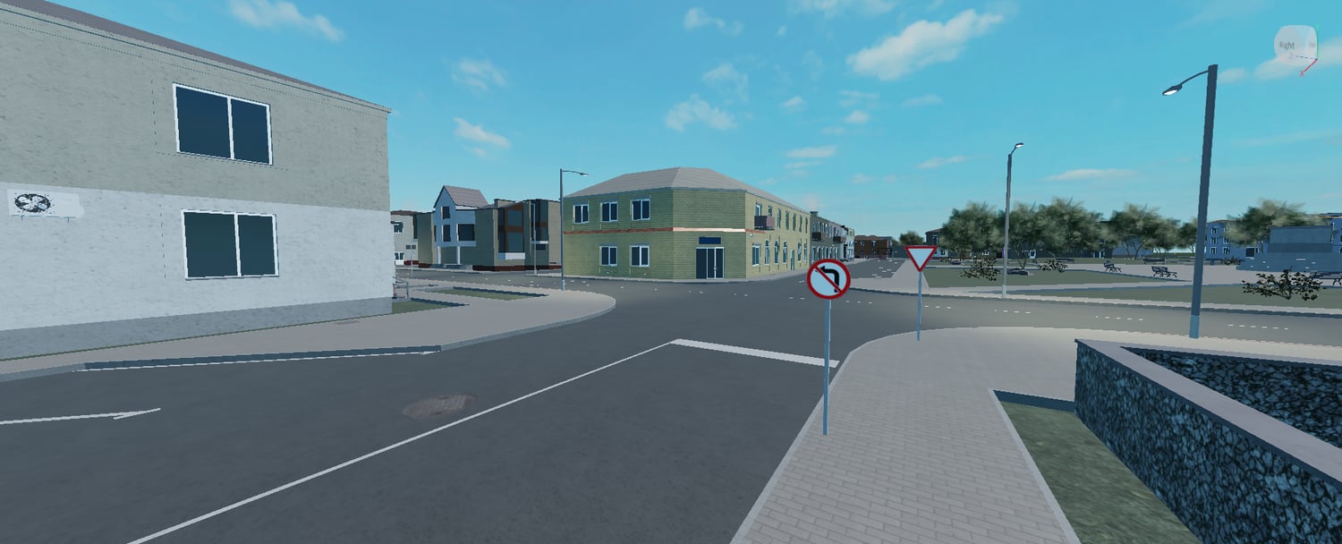 Roblox city map with enterable store and ticket centre