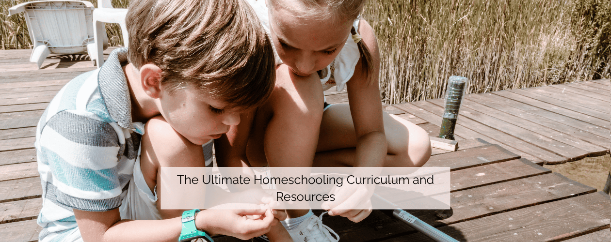 Children investigating in nature - The Ultimate Homeschooling Curriculum and Resources