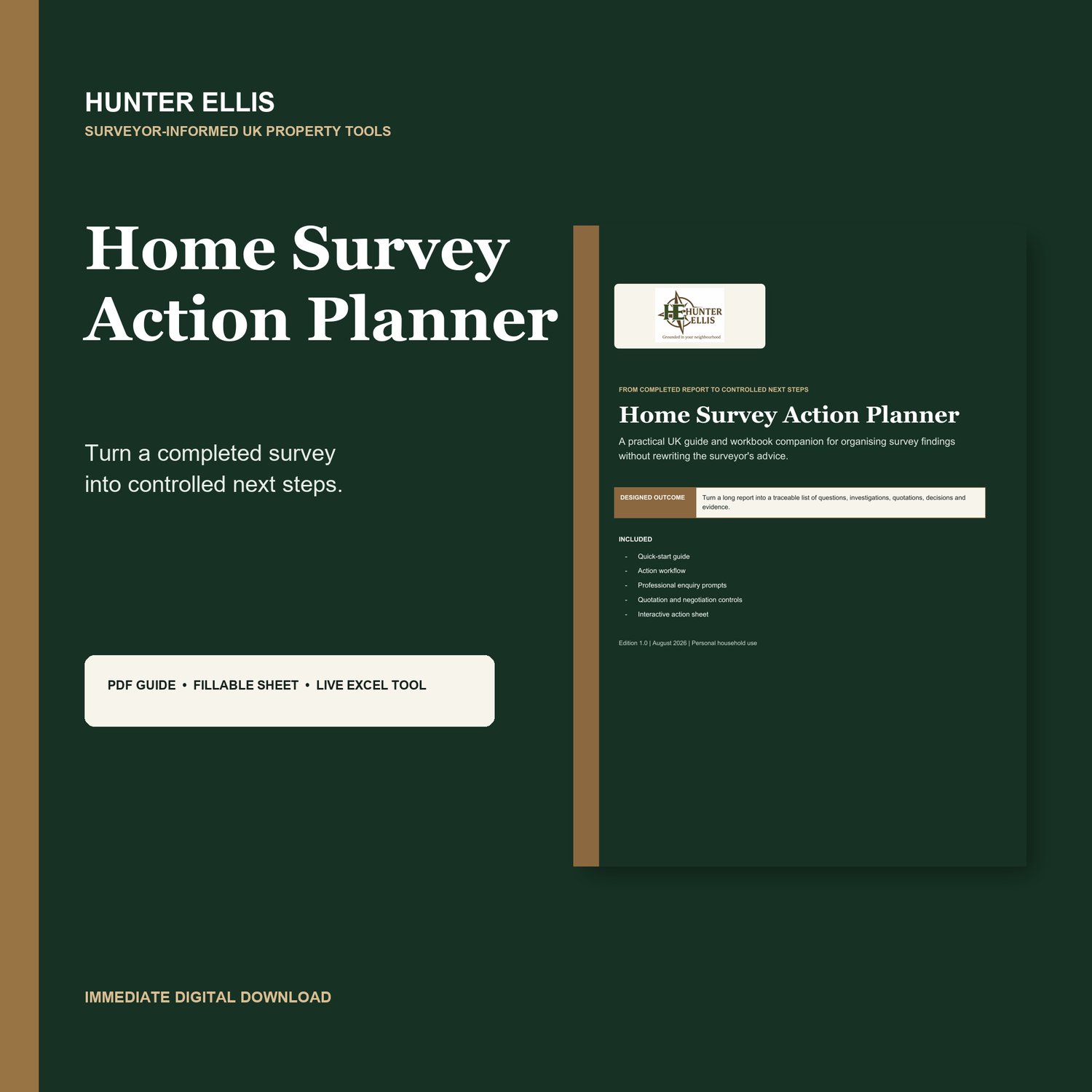 Home Survey Action Planner Hunter Ellis digital tool