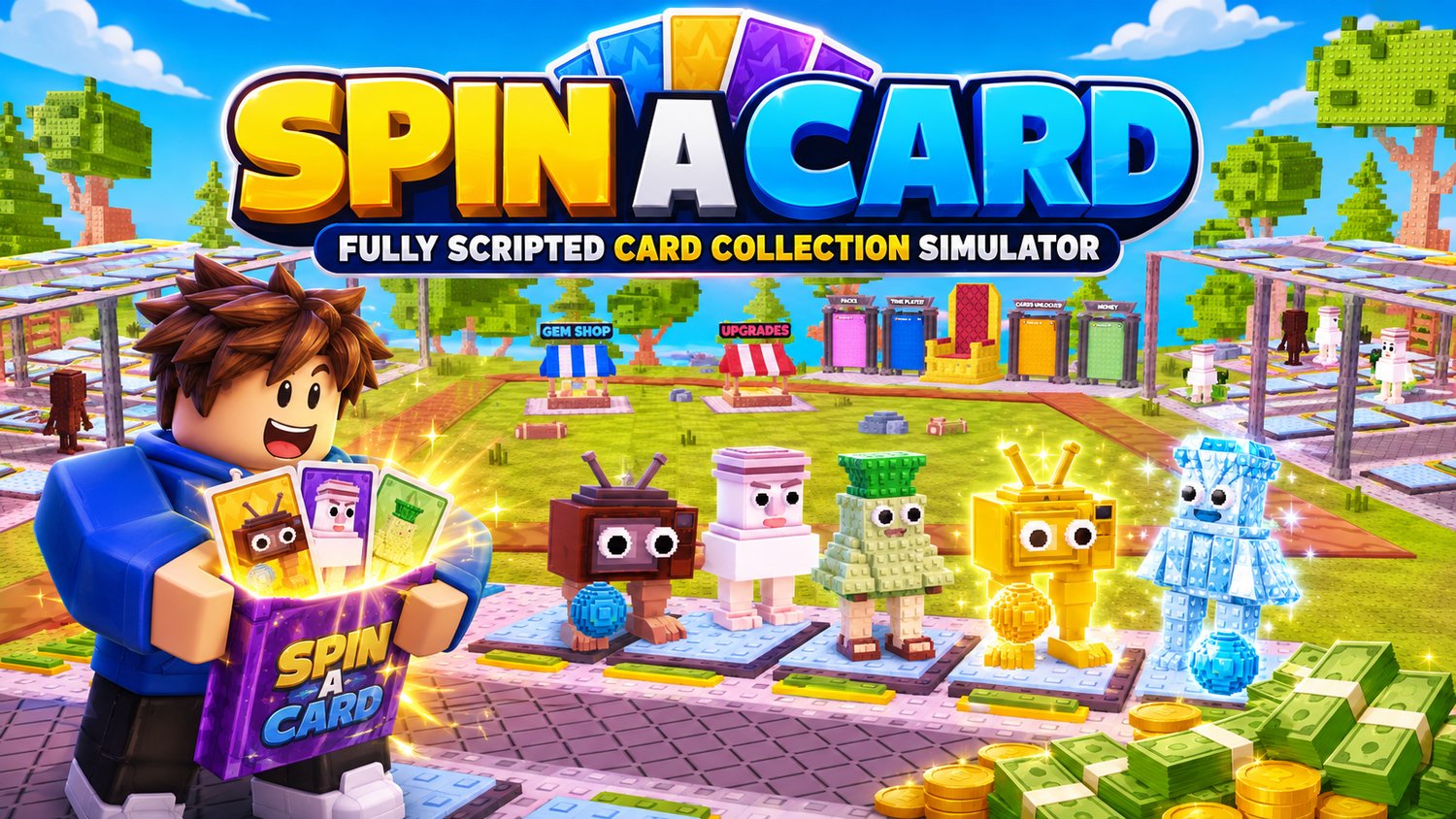 Roblox Spin A Card card collection simulator gameplay