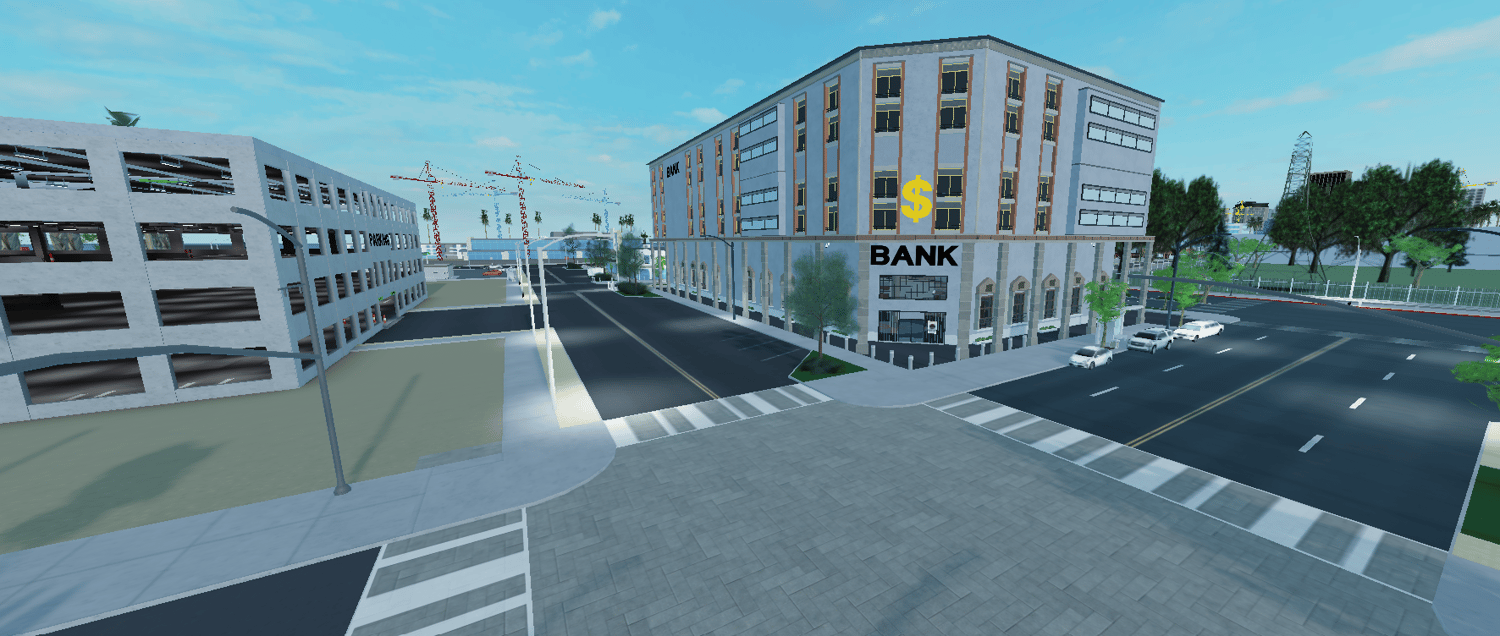 Driving through Florida Roblox racing map