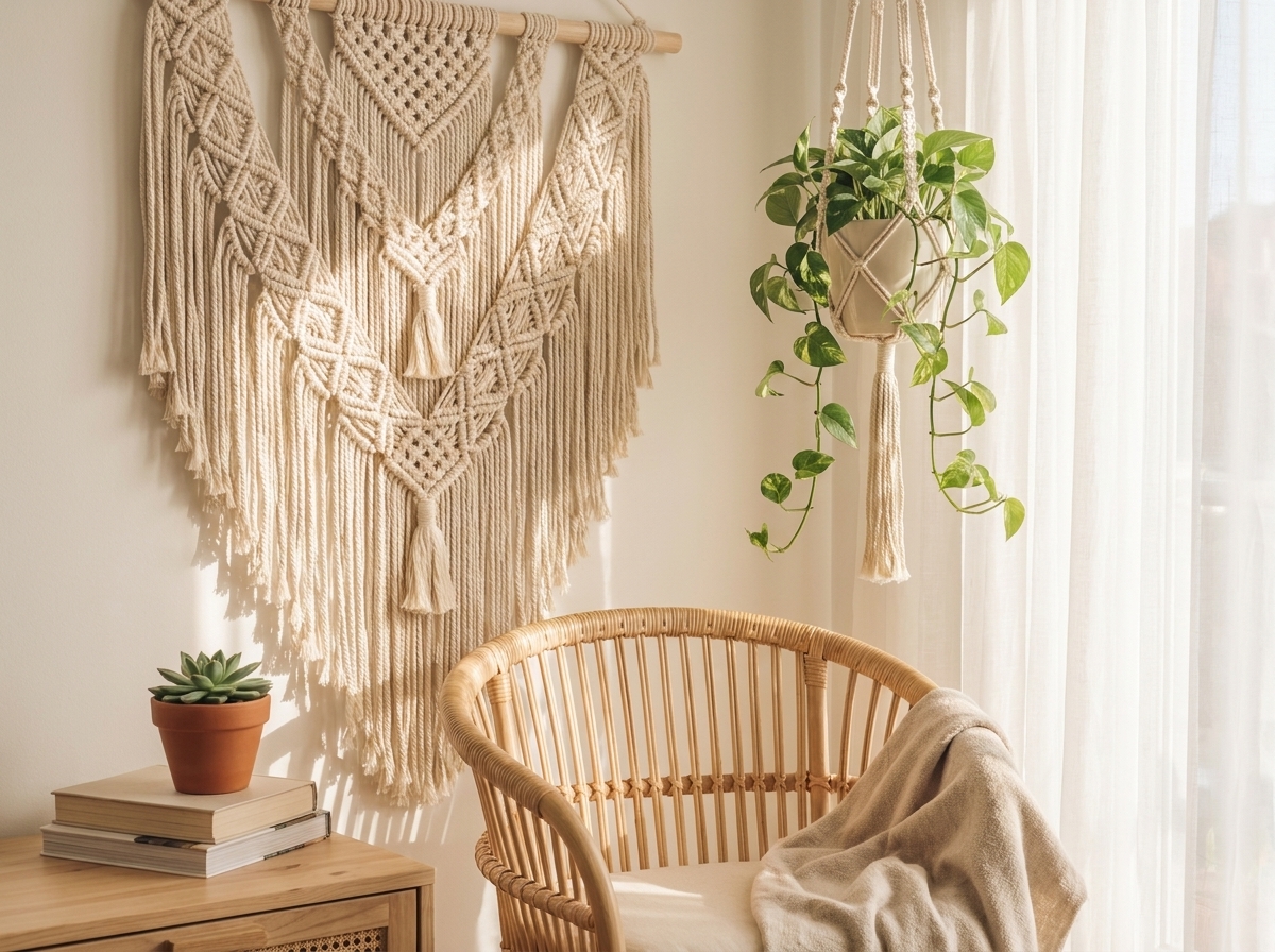 Learn macramé basics & create beautiful boho decor. Beginner's guide to essential knots!