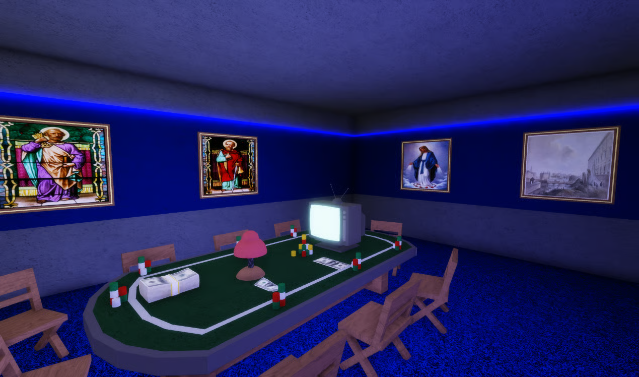 Detailed Italian butcher shop storefront in Roblox