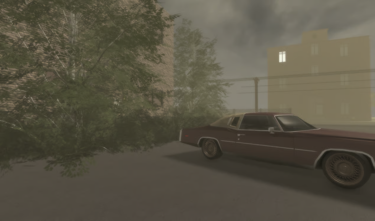 Roblox neighborhood parking area with street props