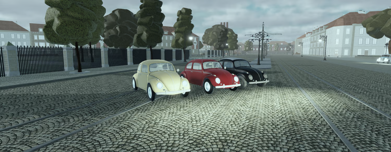 Roblox classic vehicle collection with three color variants
