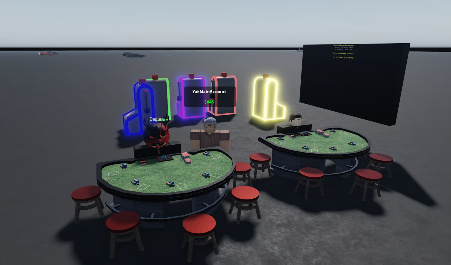 Blackjack gameplay with player currency balance displayed
