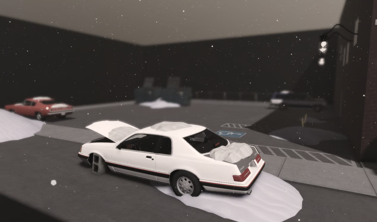 Detailed retro café bar interior in Roblox